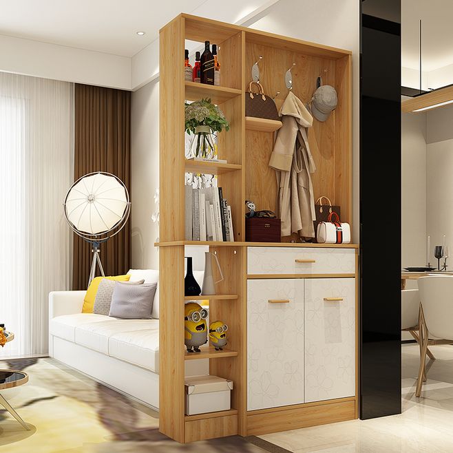 全鋁鞋柜-02（風格：現代；顏色：暖白楓木）