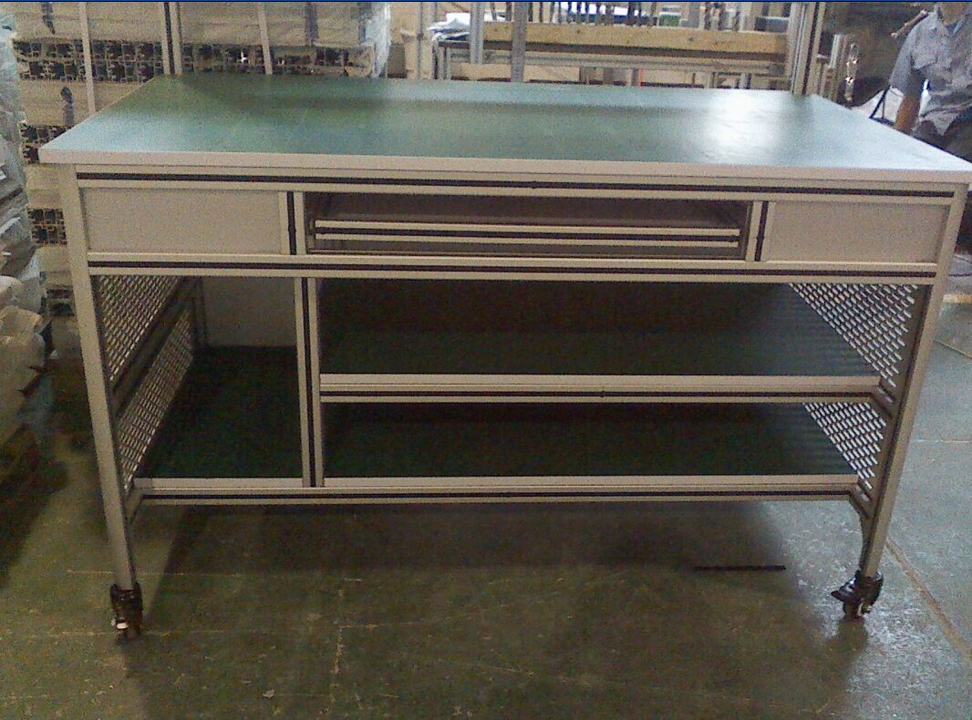 定制檢驗臺工作臺，現在流行鋁材質